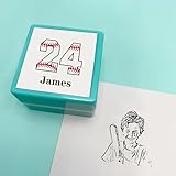 Drawelry Personalisiert Foto Stempel mit Logo Name Markenmuster Gravur Siegel Persönliche Quadratisch Gummi Druck Papier Dokument Stempel, Kreative Geschenke für Kollege Chefs Lehrer Schüler (A1)