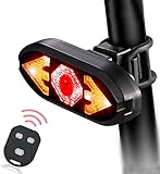Fahrrad Hecklicht mit Horn 120db Wasserdichtes Fahrradrücklicht USB Wiederaufladbares Rücklicht ​mit Fernbedienung