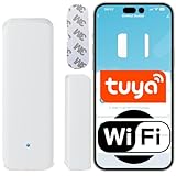 Sone Smart One Türsensor Alarm, Fenstersensor Drahtloser. Alarm in Echtzeit. WLAN WiFi Smart Life/Tuya App kompatibel mit Alexa/Google Home