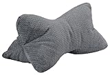 CozyKing Leseknochen Vinci Grau Nackenkissen Knochenkissen Nackenrolle Lesekissen Öko-Tex 100 Zertifiziert und 40°C waschbar - Kissen für Nacken, Knie oder Bauch zum Lesen oder Relaxen - 38x19x19 cm