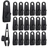 20 Stück Planenspanner Planenclips Zeltplanen Clips - Multifunktion Zeltklemme Halterung Spanner Befestigungsclip für Plane Zelt, Abdeckungen, Markisen, Banner, Gartenarbeit, Schwarz