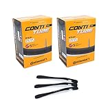 2er Set Continental Fahrradschlauch MTB Wide 28 29+ Zoll 65-70/622 SV 42mm inklusive 3 MSZweirad Reifenheber