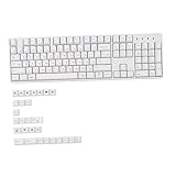 UKCOCO 1 Satz 132 Stück Tastenkappe Ergonomisch Schlüssel Klaviatur Computertastaturen Mechanische Tastatur Tastaturschutz Tastaturkappen Tastatur- Pbt Weiß