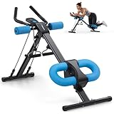 MERACH Bauchtrainer Bauchmuskeltrainer für Zuhause Multifunktionale Trainingsgerät für Ganzkörpertraining Abdominal Ab Machine mit LCD-Monitor Bauchmuskeltrainer Bauchmuskeltraining-Schwarz
