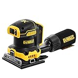 Dewalt 18 Volt Akku-Vibrationsschleifer DCW200NT (bürstenloser Motor, elektronische Drehzahlregulierung, Klettfix-System zum schnellen Papierwechsel, Staubabsaugung, für alle 18 V Flexvolt Akkus)
