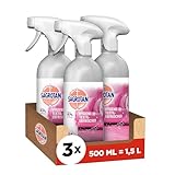 Sagrotan Hygiene-Textilerfrischer Wasserlilie– Entfernt festsitzende Gerüche & geruchsbildende Bakterien – Für Kleidung & Wohntextilien – 3 x 500 ml