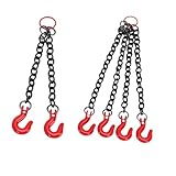 VGEBY Rc-Autozubehör, Langlebige, Einfach zu Installierende Metallsimulations-Abschleppkette mit Haken für Rc-Crawler-Autos (Doppelhaken + Vierfachhaken)