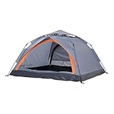 Lumaland Camping Zelt mit 2 Eingängen | Leichtes Pop Up Wurfzelt | 2-3 Personen Kuppelzelt | Trekking & Festival Igluzelt | Sekundenzelt Wasserdicht 210x190x110cm | Strand Wind- & Sonnenschutz [Grün]