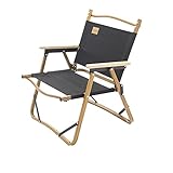 Klappbarer Campingstuhl, Holz-Angelstuhl, tragbarer Stuhl, für Park, Garten, Camping, Angeln, bequeme Ruhe