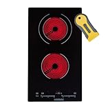 Arebos Glaskeramikkochfeld 2 Platten | Einbau autarkes Kochfeld 3200 W | 30 cm | Sensor-Touch Display | 9 Heizstufen | Kindersicherung, Timer, Überhitzungsschutz | Autoabschaltung