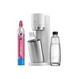 SodaStream Wassersprudler Duo mit CO2-Zylinder, 1x 1L Glasflasche und 1x 1L spülmaschinenfeste Kunststoff-Flasche, Höhe: 44cm