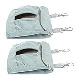 jojofuny 2 Stück Futterbeutel für Meerschweinchen und Kleintiere Kleine Aufhängbare Futtertaschen aus Robustem mit Sichtfenster Vielseitig für Hasen Kaninchen und Nager Geeignet