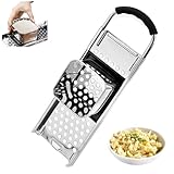 32.5 x 11cm Edelstahl Spätzlehobel mit Teigschlitten & Gummigriff, Spätzlepresse für Spätzle und Knöpfle, Spätzlesieb mit Spätzleschaber, Selbstgemachte Spätzlebrett, Spülmaschinenfest Spätzlereibe