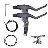 BremshebelFahrrad Set Mit Bremszug, BremshebelAus Aluminiumlegierung, Bike BremshebelSet, Bowdenzug, Für V Brake & Mechanische Scheibenbremse, Fahrrad Bremsen Griff Aluminium Für Mtb Bmx