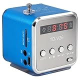 Hipipooo Mini Speaker Music Music Player tragbarer FM -Radio Support Micro SD TF USB -Festplatte