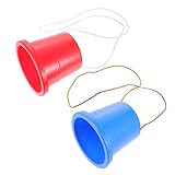 WESIEVYA 2 Paar Stelzen Spielset für Kinder Outdoor-Spielset für Kleinkinder kinder fitnessgeräte kinder outdoor spielzeug Gleichgewichtstrainingsspielzeug Balance-Fähigkeitsspielzeug rot