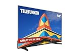 Telefunken 50DTUV725 2025 Smart TV 4K Ultra HD HDR 3840 x 2160, Dolby Vision, Rahmenloses Design, Dolby Audio