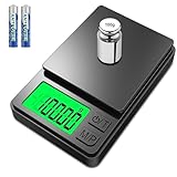 Feinwaage, 1000g/0.01g Digitale Präzisionswaage, Präzisions Mini Küchenwaage, Digitalwaage Feinwaage Goldwaage Münzwaage mit LCD-Display, Tara-Funktion,7 Einheiten, für Küche,Kaffee,Schmuck,Getreide