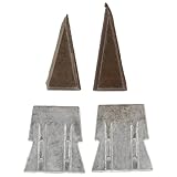 MAGICLULU 4 Stück Axtkeile aus Eisen Kegelförmige Verstärkungskeile für Axtstielmontage Rostfrei für Zimmerleute und Bauarbeiter