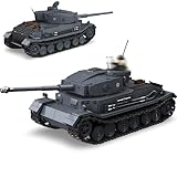 PlaySynthe Technik Panzer Bausteine Bausatz, 1531 Teile Tiger Panzer Klemmbausteine, WW2 Militär Fahrzeug Bausteine Modell Spielzeug, Geschenke für Erwachsene und Militärfans