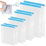 Weysoo Größen Vakuumbeutel für Kleidung, 8 Vakuumbeutel für Kleidung, versiegelte Vakuumbeutel für Bettdecken, wiederverwendbare Vakuumbeutel zum Rollen für Reisen & Rucksack 50 x 70, 40 x 60, 50 x 3