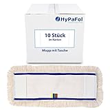 Profi Wischbezug aus Baumwolle | 50cm Breite | 10er-Pack | für alle Bodenarten und Bodenwischer | Ersatzbezug zur Schmutzaufnahme mittels Wischmopp