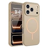 KPPIT KTTIP Magnetische Hülle für iPhone 17 Pro Max 6,9 Zoll,Kompatibel mit MagSafe,Ultra Slim Leicht Minimalistische Kameraschutz Handyhülle für iPhone 17 Pro Max case (Khaki)