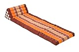 Handelsturm Thaikissen mit Dreieck, faltbar, 170x50 3 Auflagen Thaimuster mit Füllung aus Kapok (braun & orange)