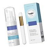 Feiner, reichhaltiger Schaum, 50 ml, Wimpernreinigungsmousse, sanftes Shampoo, gründliche Reinigung für Make up, sichere tägliche Anwendung, sanftes Mousse, feiner Schaum, gründlich