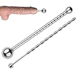 BDSMYEE hohler Harnröhren-Dilatator mit Penis Plug,2 Pcs Edelstahl-Dilator Peniskugeln,SM Sexspielzeug Harnröhrensonden Harnröhrenstimulator Harnröhre Katheter Prostata Massage für Männer (8mm + 6mm)