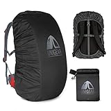 Unigear Regenschutz-Rucksack, 10 – 90 l, wasserdicht, staubdicht, Abriebfest, langlebig, für Camping, Wandern, Reisen, Radfahren (Schwarz, S)