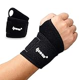 ipow 2er Handgelenkbandage atmungsaktive Handgelenkstütze, verstellbare Handgelenk Unterstützung für Sport, Fitness & Bodybuilding - Schwarz
