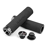 Fahrradgriffe, Weichschaum Lenkergriffe Single Lock-on, Komfortable rutschfeste Fahrradgriffe, Lenkerendgriffe für Mountainbike Rennrad BMX Roller (Schwarz)