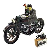 Motorrad-Aufziehspielzeug,Aufzieh-Motorradspielzeug | Motorrad-Ornamente zum Aufziehen eines dreirädrigen Motorrads | Legierungs-Weißblech-Ornament, Tischdekoration, Sammelspielzeug für Erwachsene