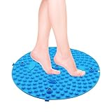KUIRUNRX® Fußmassage, Fußbürste Große, Fußbürste Wäscher Massagegerät Dusche, Zum Reinigen, Peelen, Massieren der Füße, Zur Förderung der Blutzirkulation, Gegen Fußmüdigkeit(Blau)