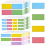 520 Stück Rechteckig Kodierung Farbetiketten Selbstklebend Einfarbig Etiketten Sortiert Bunt Aufkleber Viereckig Etiketten Beschreibbar für Büro Haus Schule Inventar Dokument Organisieren