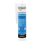 SEEBAUER diy® Premium-Sanitär-Silikon 310 ml | Hochwertiger Dichtstoff für Bad & Küche | Abdichten, Kleben und Verfugen | Schimmelpilzhemmend | Für Innen und Außen (1 Stück, Weiß (FC-01))