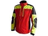 Sägenspezi Forstjacke Größe XXL 2XL rot/neon gelb schmutz- und wasserabweisend wetterfest winddicht atmungsaktiv