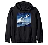 Xmas Mountainbike Rentier Weihnachten Stern Nacht Outdoor Guy Kapuzenjacke