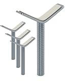 BOMI Treppenschutzgitter Spindel aus Metall | 4er Set Silber | Y-Adapter für Treppengeländer | Zubehör für Tierschutzgitter Treppenschutz | Einfache Befestigung für Katzengitter & Hundegitter Wohnung