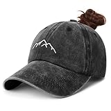 HeyCaps Pferdeschwanz Baseball Cap Damen Atmungsaktiv Verstellbare Baseballkappe Baumwolle Mütze Sonnenschutz Basecap Tennis Golf Sport Cap