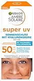 Garnier Anti-Aging Sonnencreme mit LSF 50, Sonnenschutz mit Hyaluron und Vitamin B gegen Falten und Trockenheit, Ambre Solaire, 1 x 50 ml