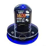 BlesConi Smart Glow Tube Uhr mit Wetterstation, 3,9 cm Digitalanzeige, WiFi-verbundene Desktop-Dekoration für Home Office