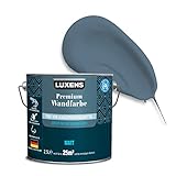 LUXENS - Premium Wandfarbe 2,5 l - Petrolblau - Matt - Wände, Decken & Täfelungen - Anti-Allergen - Ohne endokrine Disruptoren - 25m²