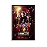 Star Wars Episode III – Die Rache der SithClassic Filmposter, Horror-Serie, romantische Liebe, Poster, Dekoration, Wandkunst, Leinwand, klassisches Poster, ästhetische Dekoration, 30 x 45 cm,