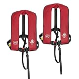 12skipper 2er-Set Rettungsweste 165N ISO mit manueller Auslösung, rot