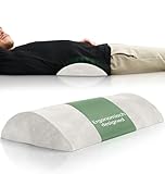Ergonomisches Lendenwirbelkissen für Bett & Sofa - Lendenkissen zur Rückenstütze im Liegen - Lordosekissen für die Lendenwirbelsäule - Rücken Lendenstützkissen, Lumbar Support Pillow - Weiß