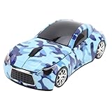 VBESTLIFE Sportwagen-förmige Maus, 2,4 GHz Drahtlose Maus mit USB-Empfänger, 1600 DPI, Ergonomisches Design, für PC Laptop Notebook (Blue)