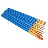 Alipis 10 Stück Teiliges Nylon pinselset für Ölfarben Vielseitige Künstlerpinsel für Aquarell Gouache Wasserfarben und Bastelmalerei Leichter Griff für Komfortables Malen und Reisen für