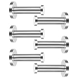 eBoot 6 Stück Wandhaken aus Rostfreiem Stahl, Kleiderhaken, Wandhaken, Nickel, Gebürstetes Nickel (Silber, 3 Zoll)
